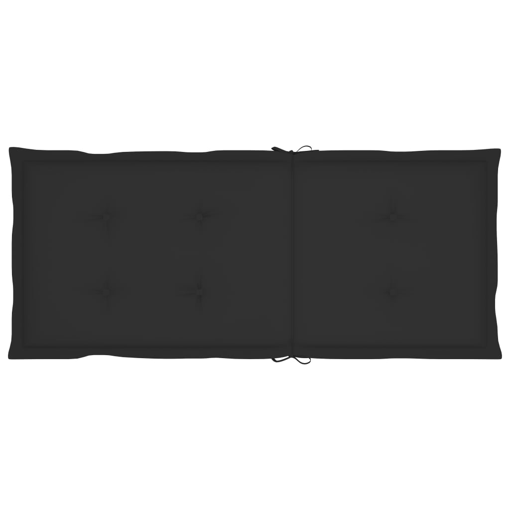 NNEVL Garden Chair Cushions 4 pcs Black 120x50x3 cm