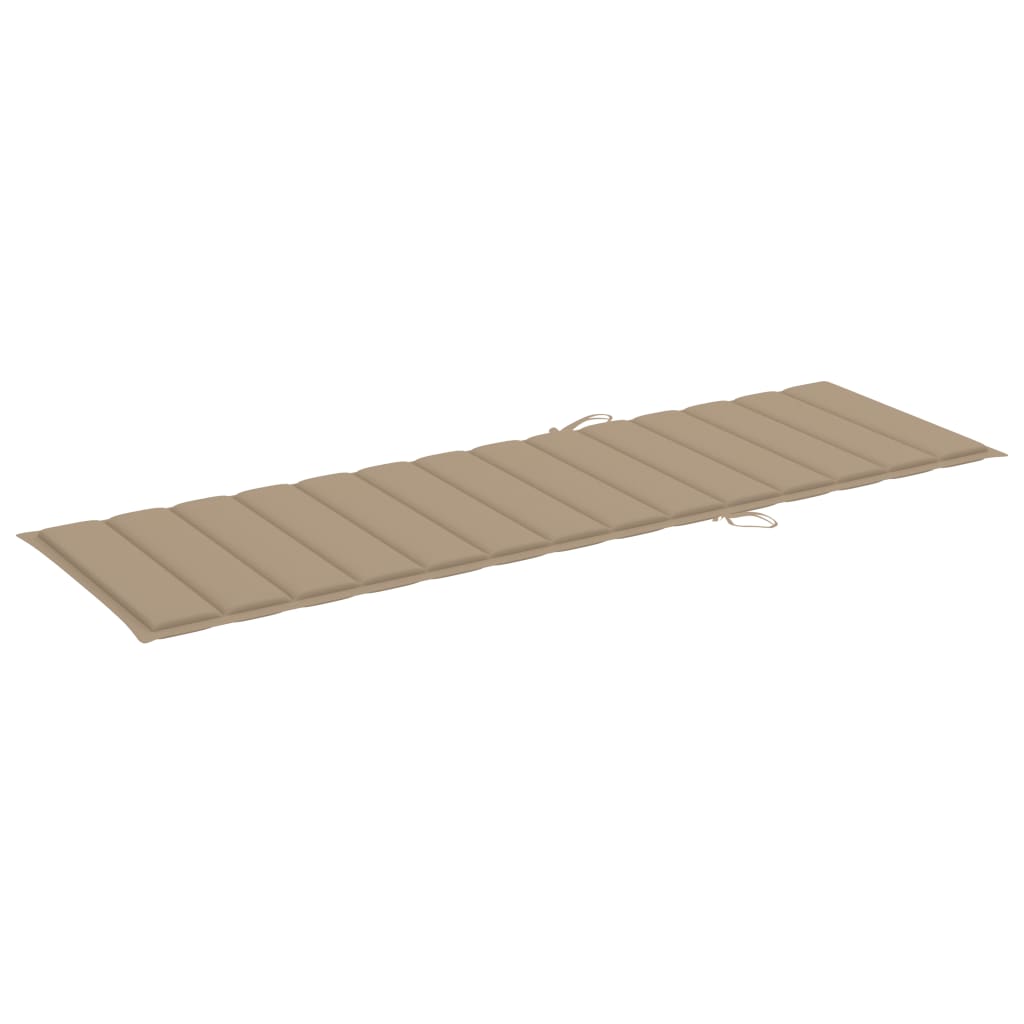 NNEVL Sun Lounger Cushion Beige 200x60x3 cm Fabric