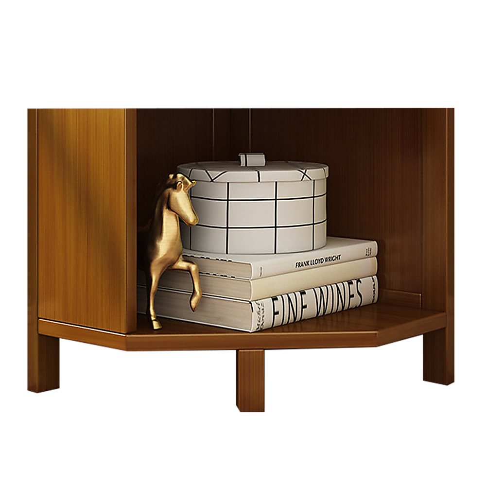 NNEDSZ 5-Shelf Corner Bookcase Industrial Bookshelf Display Storage Stand