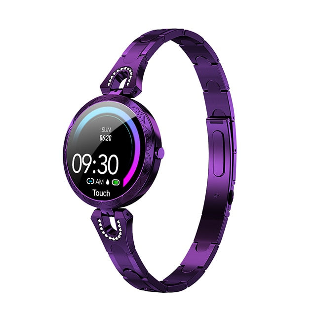 Women's Patterned Metal Smart Watch