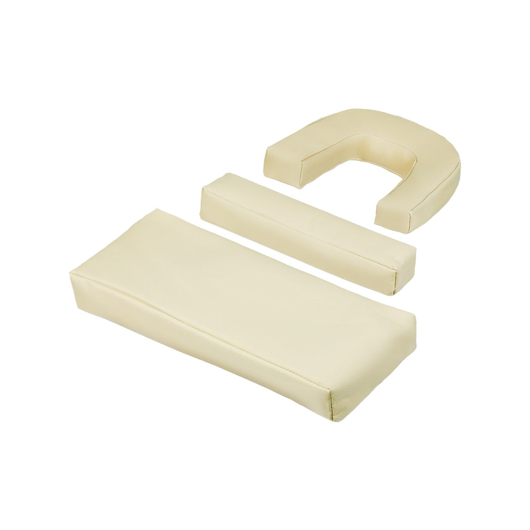 Levede Foldable Beach Lounge Chairs with Face Hole Khaki