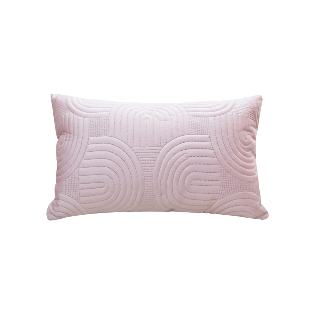 SOGA 30cm Pink Textured Geometric Pattern Decorative Throw Pillow