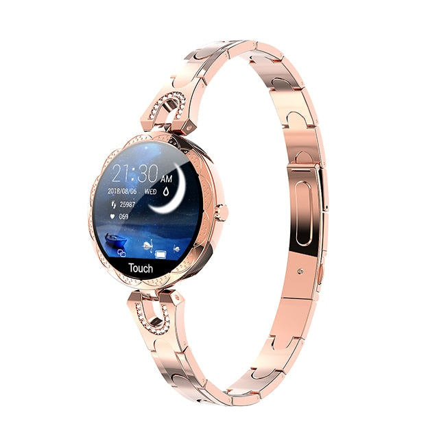 Women's Patterned Metal Smart Watch