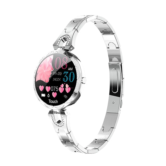 Women's Patterned Metal Smart Watch