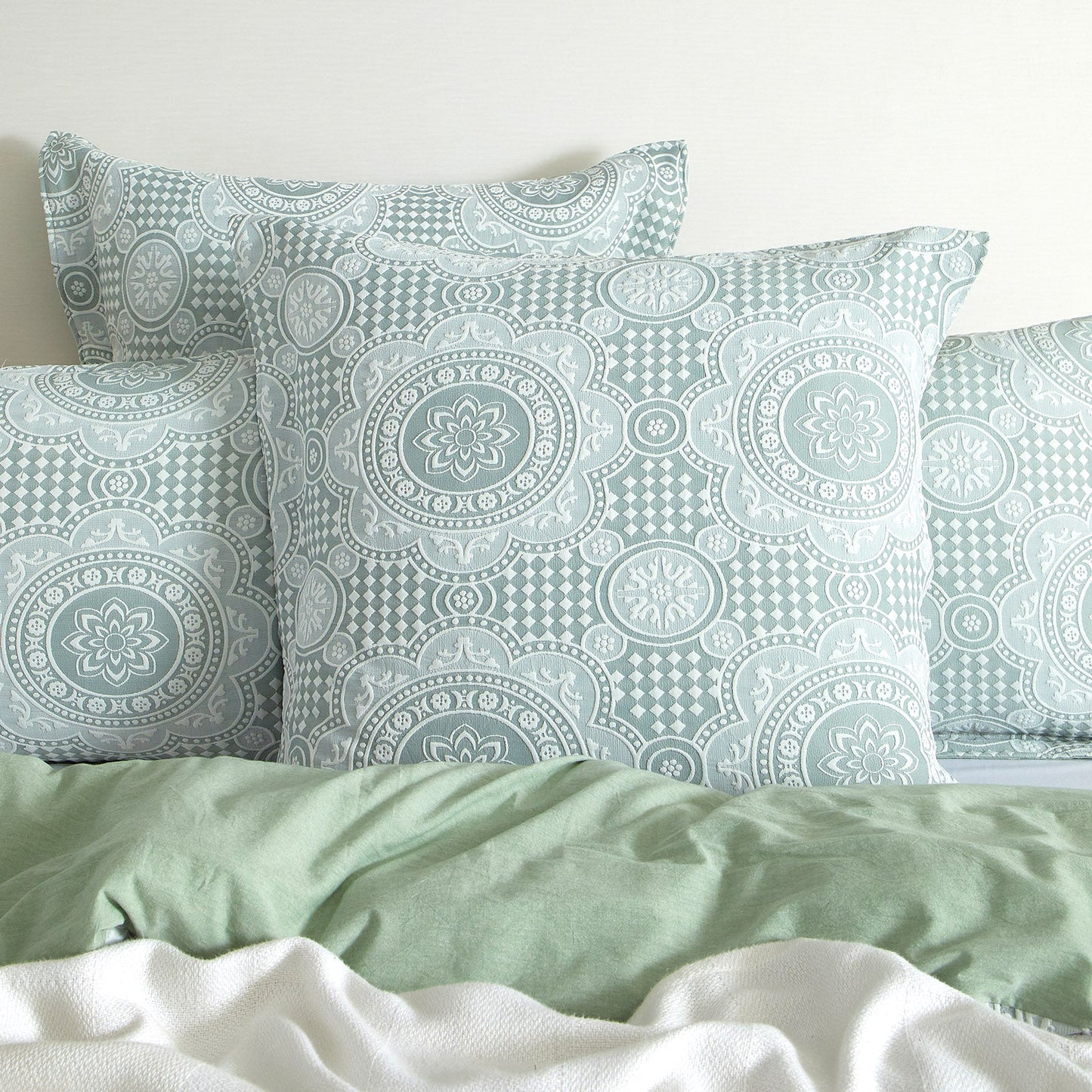 Rizz Quilt Cover Set Sage