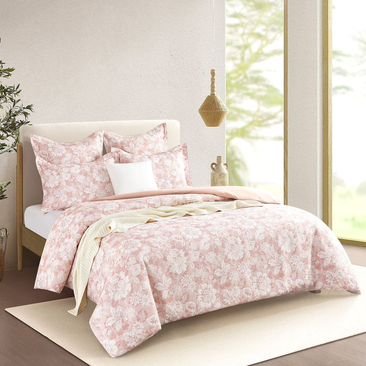 Aura Quilt Cover Set Blush