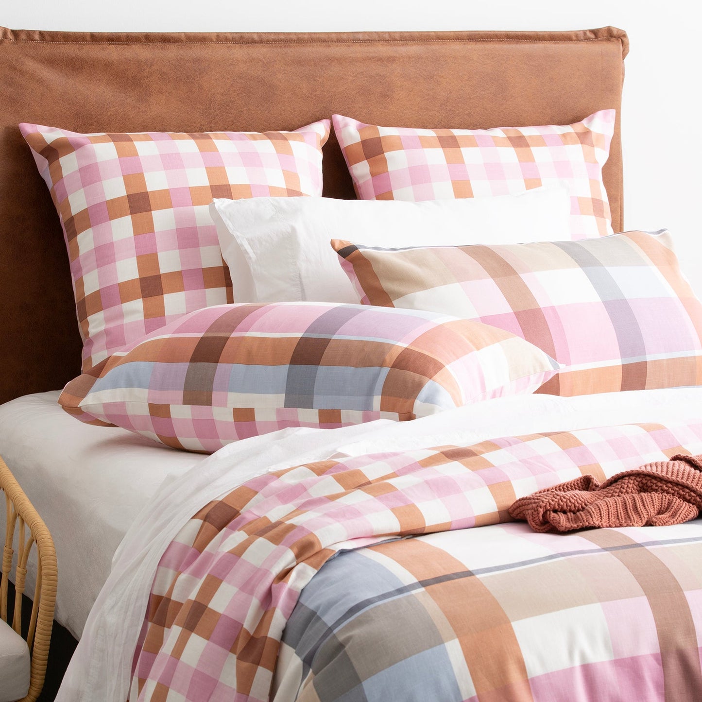 Kids Miranda Check Cotton Quilt Cover Set