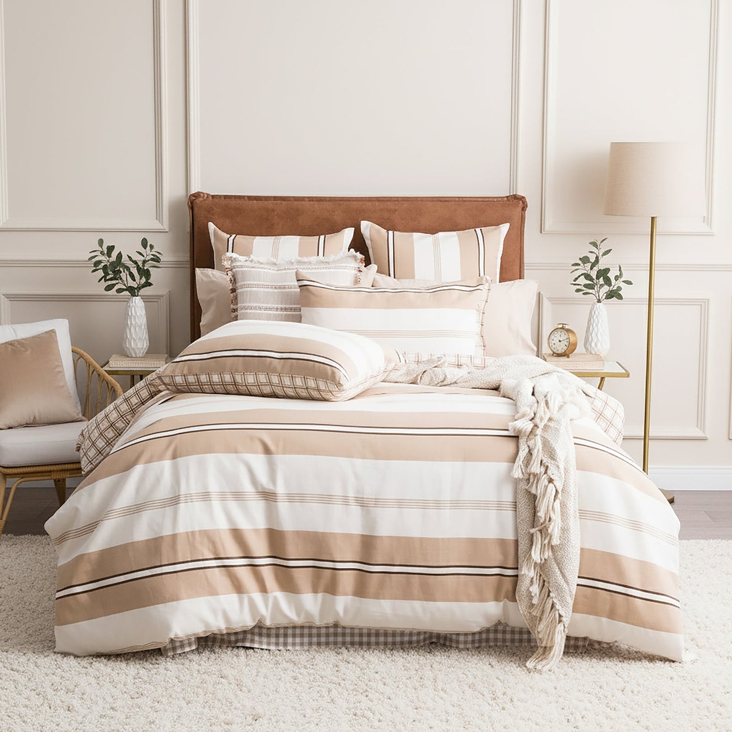 Kids Stephine Stripe Reversible Quilt Cover Set