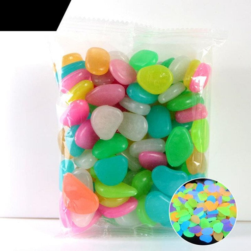 Garden Glowing in the Dark Stone for Decoration Set 200 Pcs