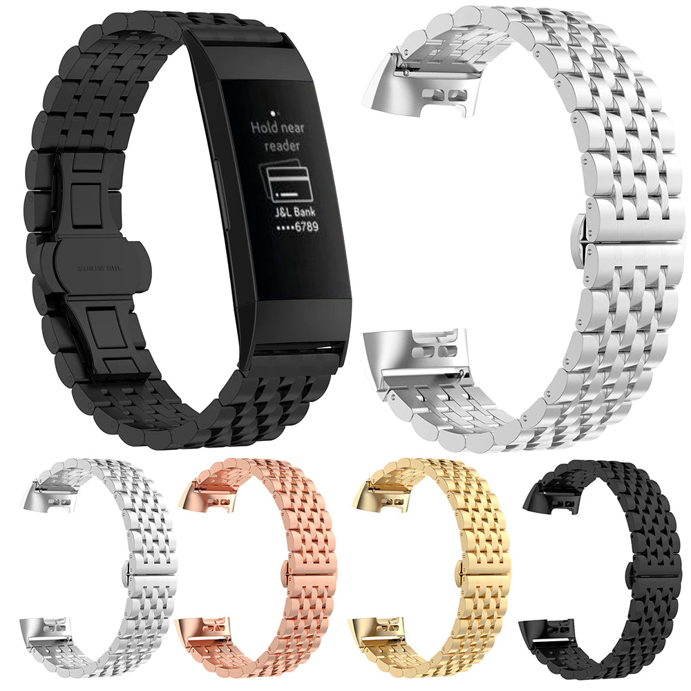 Classic Stainless Steel Band for Fitbit Charge 3 / 4