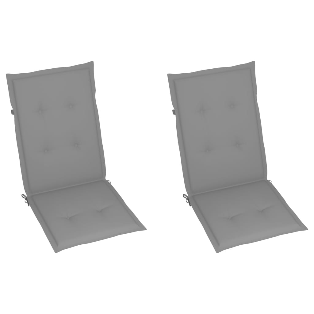 NNEVL Garden Chair Cushions 2 pcs Grey 120x50x3 cm