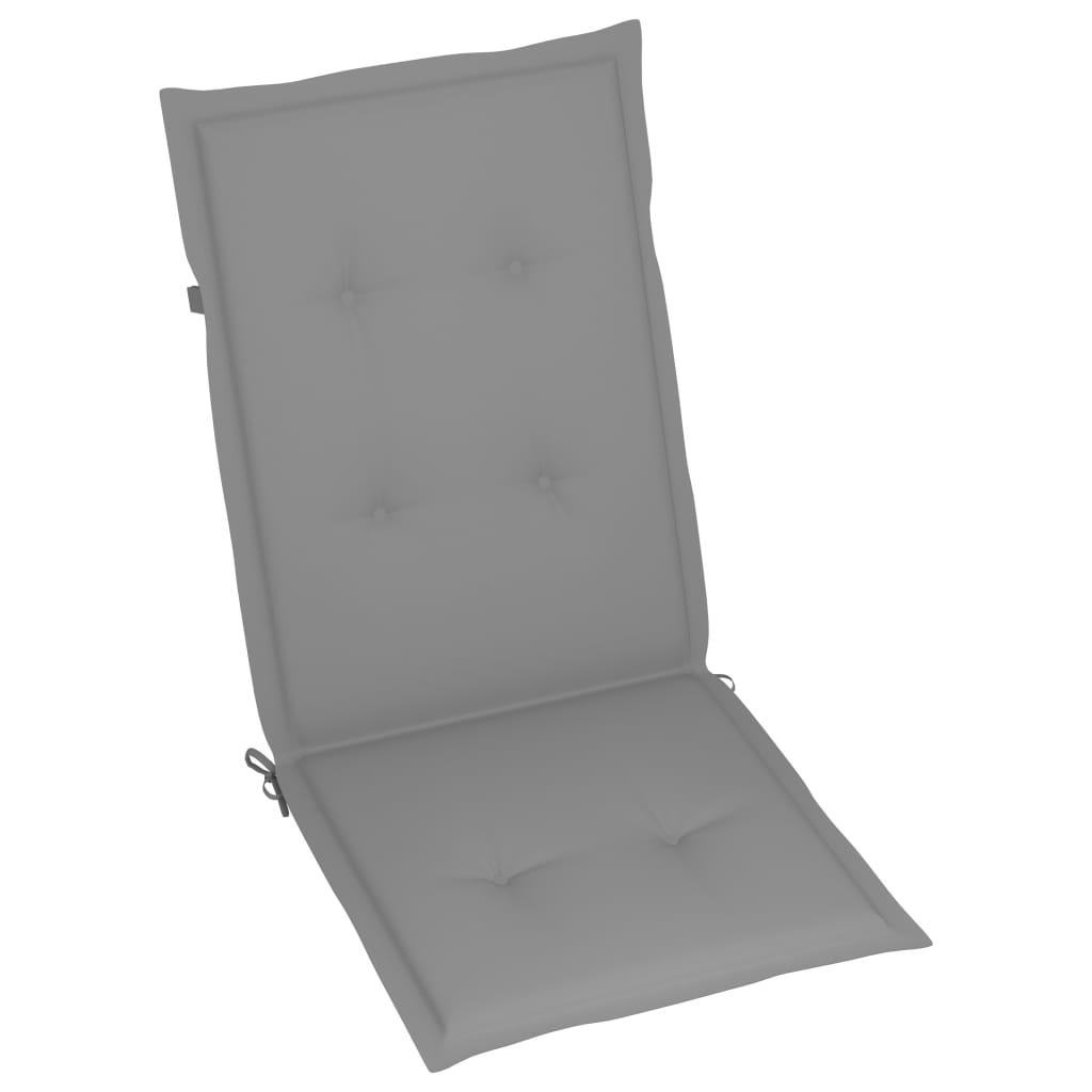 NNEVL Garden Chair Cushions 2 pcs Grey 120x50x3 cm