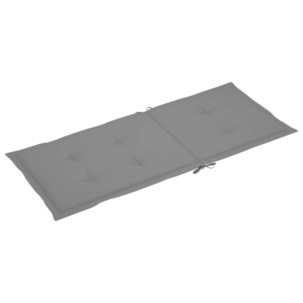 NNEVL Garden Chair Cushions 2 pcs Grey 120x50x3 cm