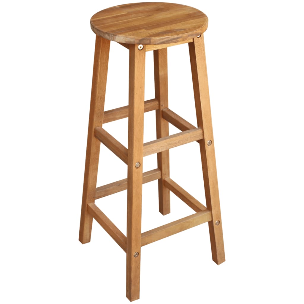 NNEVL Bar Table and Stool Set 7 Pieces Solid Acacia Wood