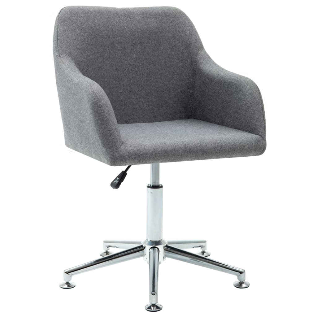 NNEVL Swivel Dining Chair Light Grey Fabric