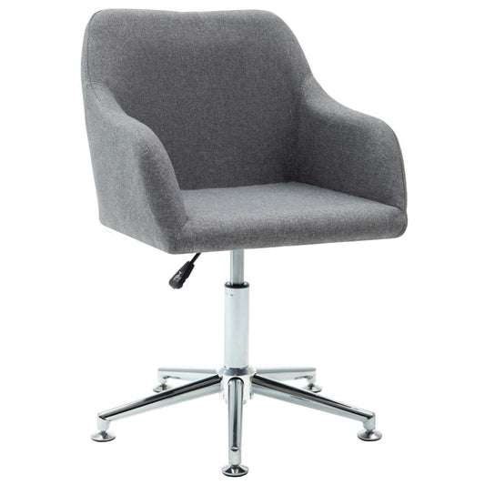 NNEVL Swivel Dining Chair Light Grey Fabric