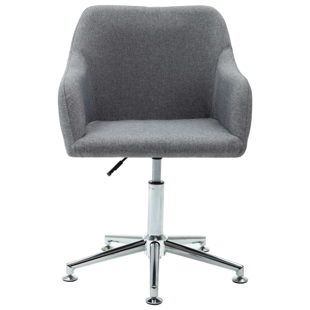 NNEVL Swivel Dining Chair Light Grey Fabric