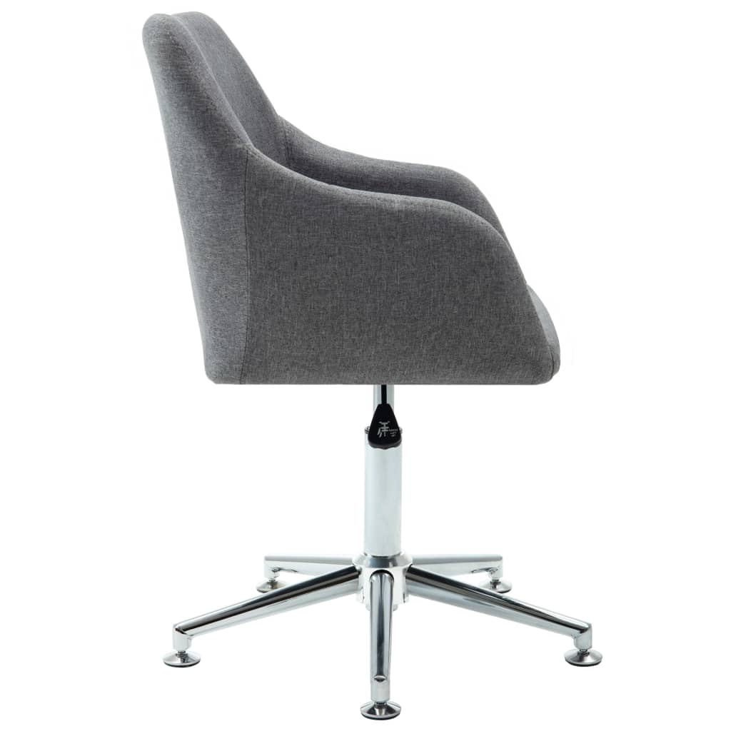 NNEVL Swivel Dining Chair Light Grey Fabric