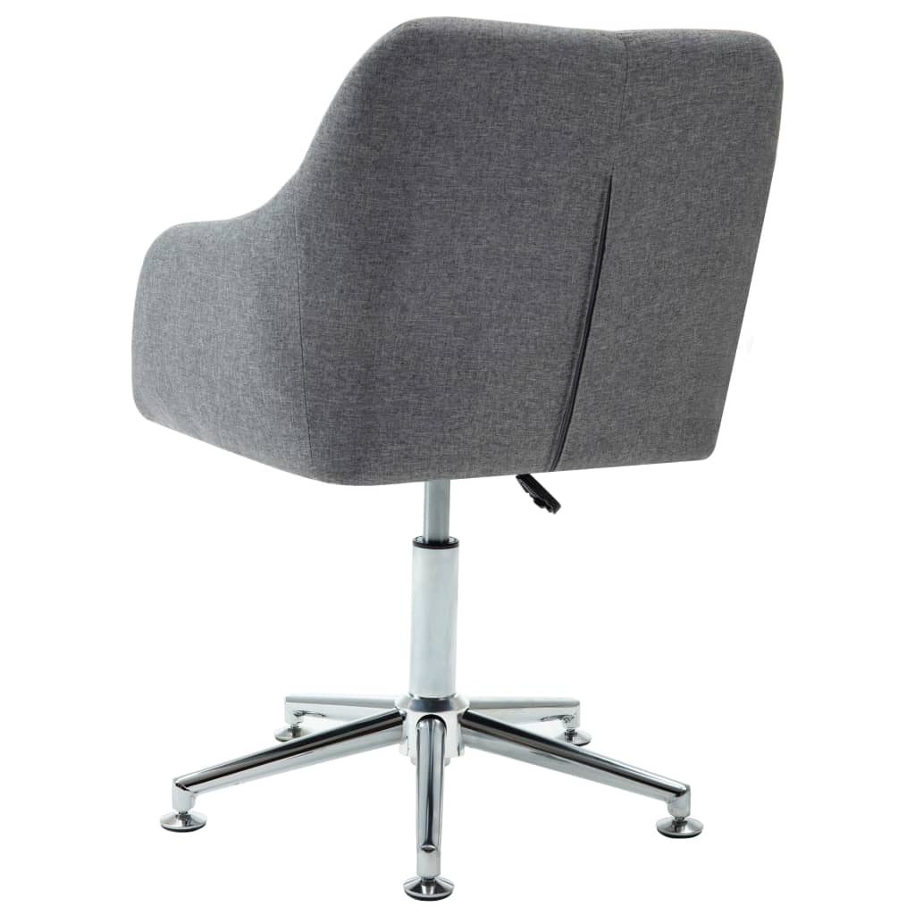 NNEVL Swivel Dining Chair Light Grey Fabric
