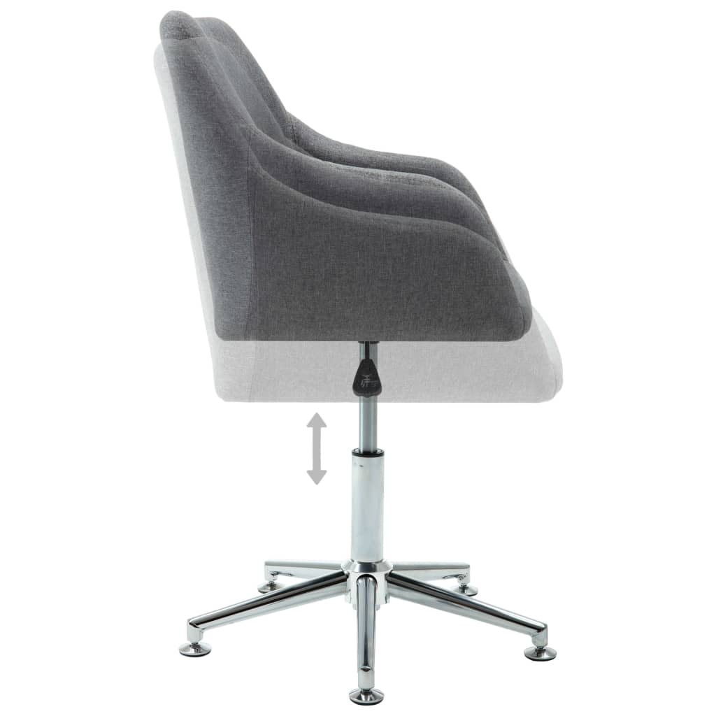 NNEVL Swivel Dining Chair Light Grey Fabric