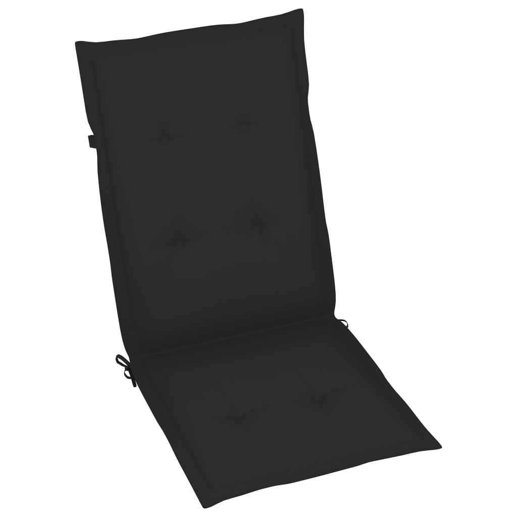 NNEVL Garden Chair Cushions 4 pcs Black 120x50x3 cm