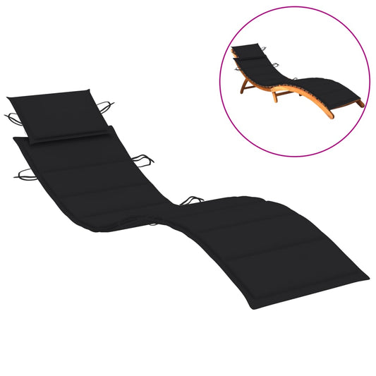 NNEVL Sun Lounger Cushion Black 186x58x3 cm