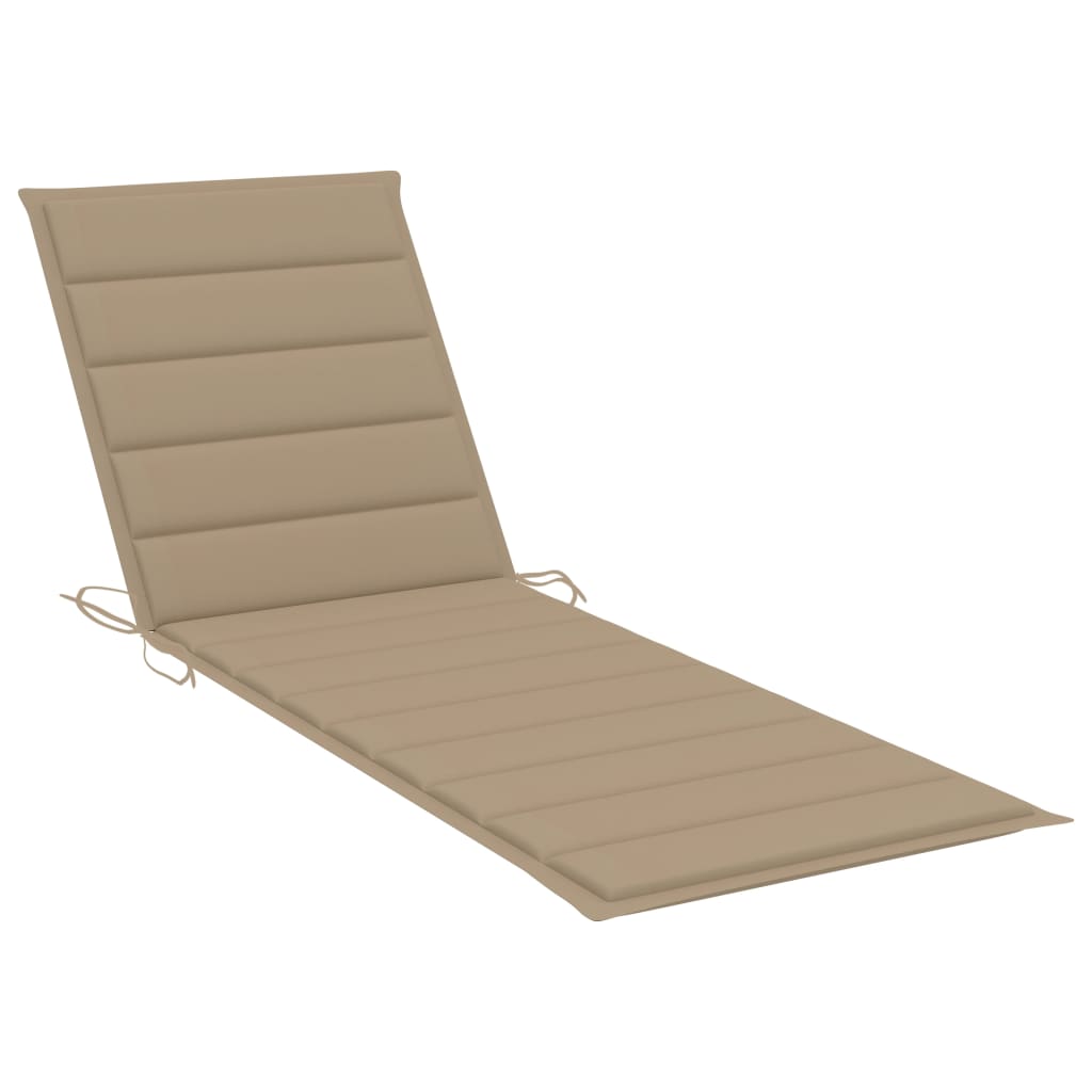 NNEVL Sun Lounger Cushion Beige 200x60x3 cm Fabric