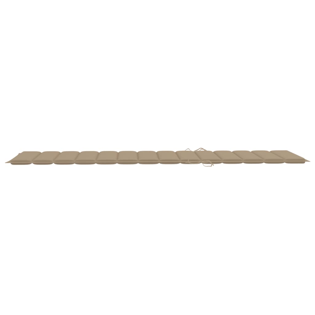 NNEVL Sun Lounger Cushion Beige 200x60x3 cm Fabric