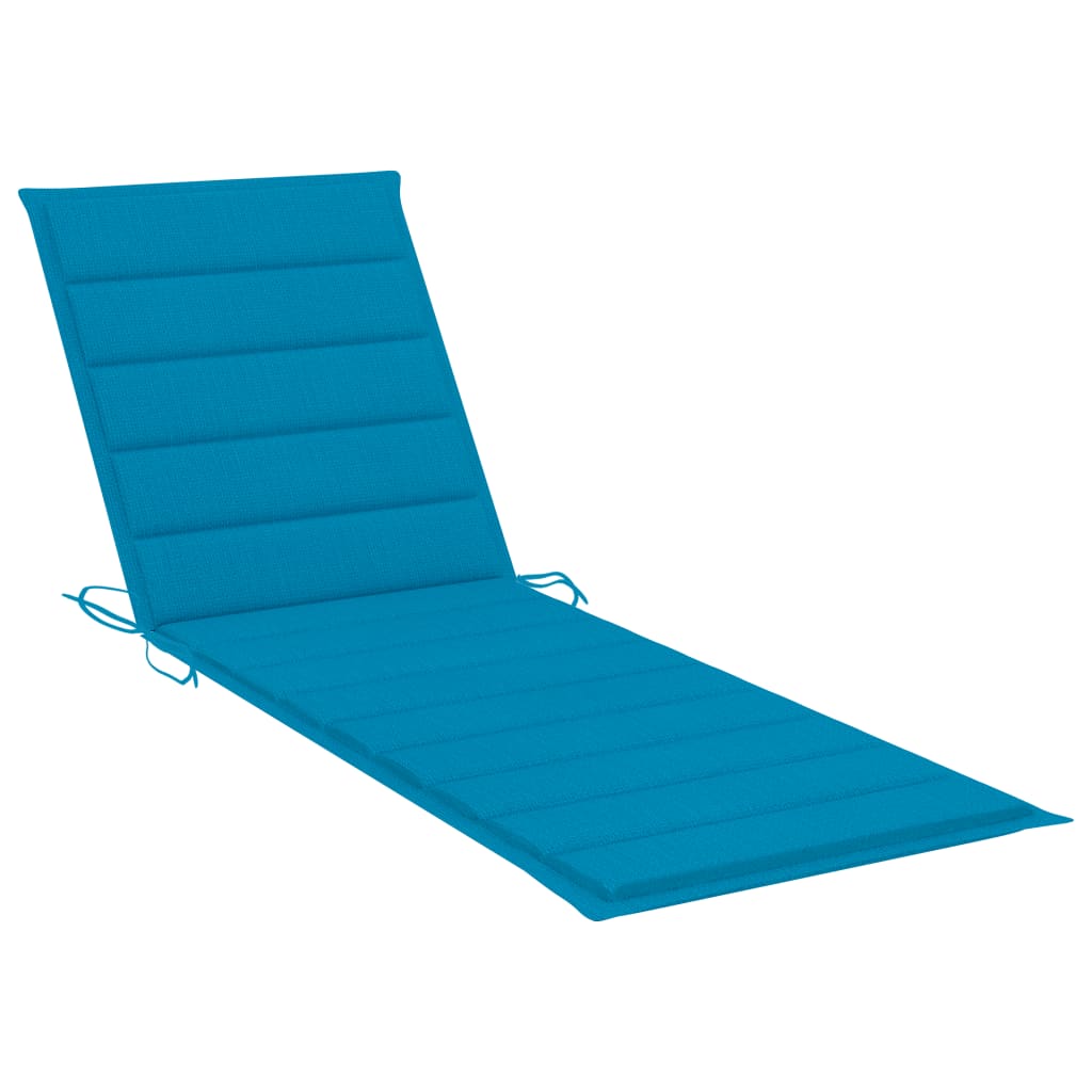 NNEVL Sun Lounger Cushion Blue 200x60x3 cm Fabric