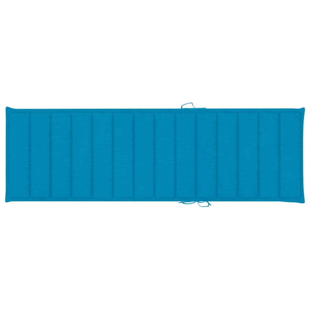 NNEVL Sun Lounger Cushion Blue 200x60x3 cm Fabric
