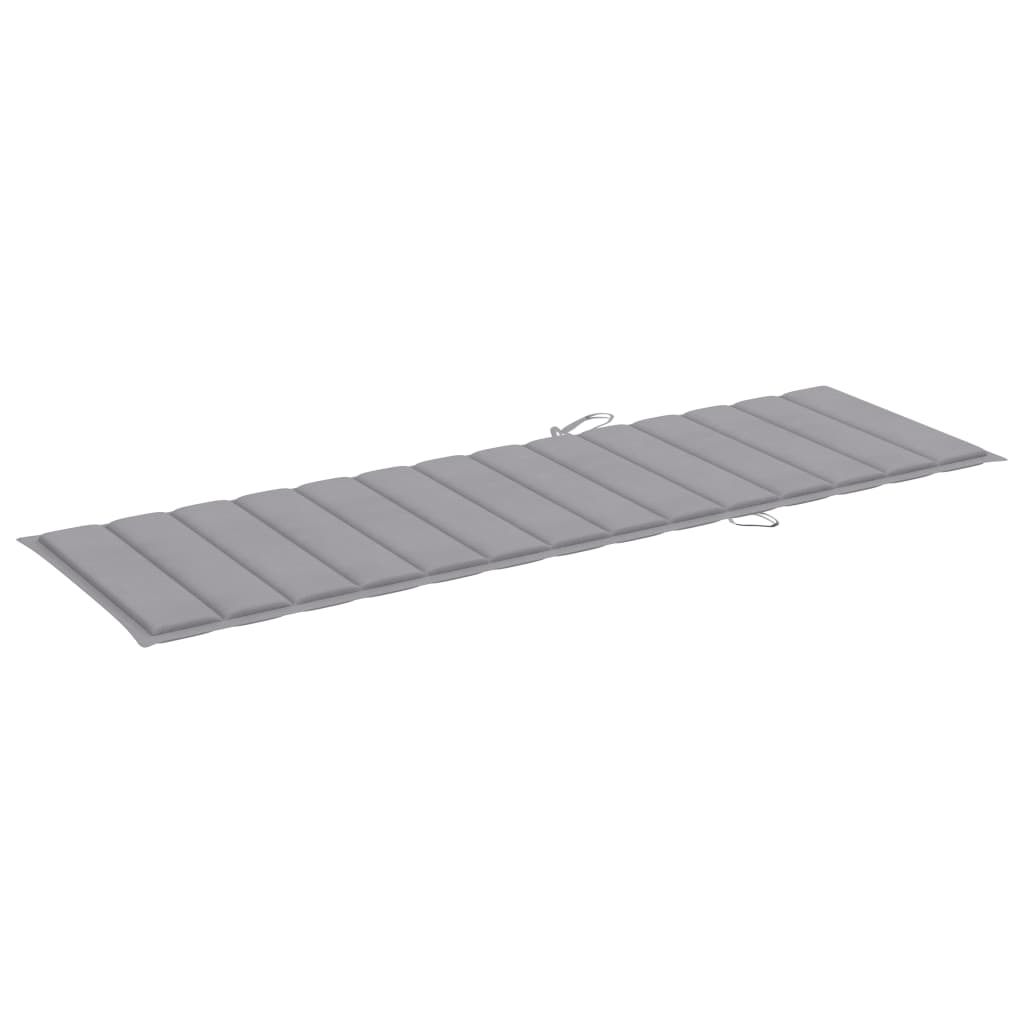 NNEVL Sun Lounger Cushion Grey 200x70x3 cm Fabric