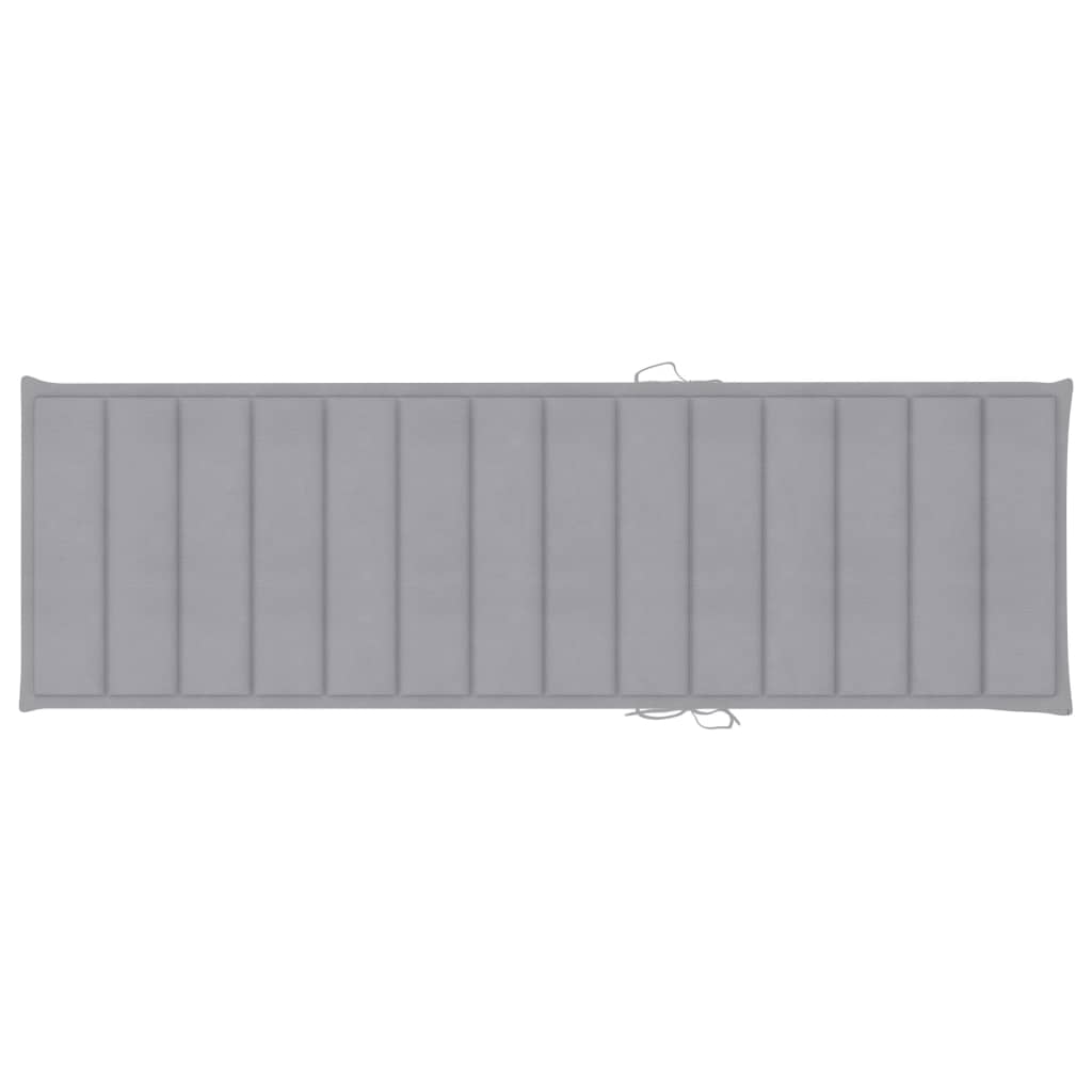 NNEVL Sun Lounger Cushion Grey 200x70x3 cm Fabric
