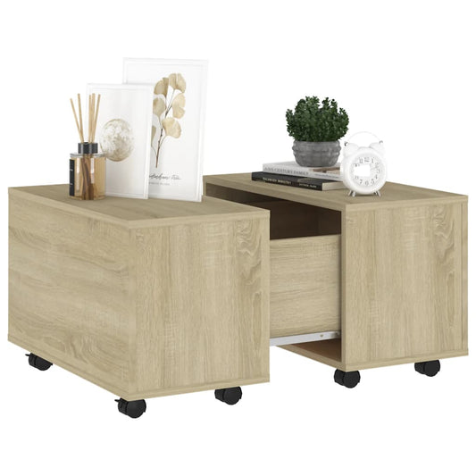 NNEVL Coffee Table Sonoma Oak 60x60x38 cm Chipboard