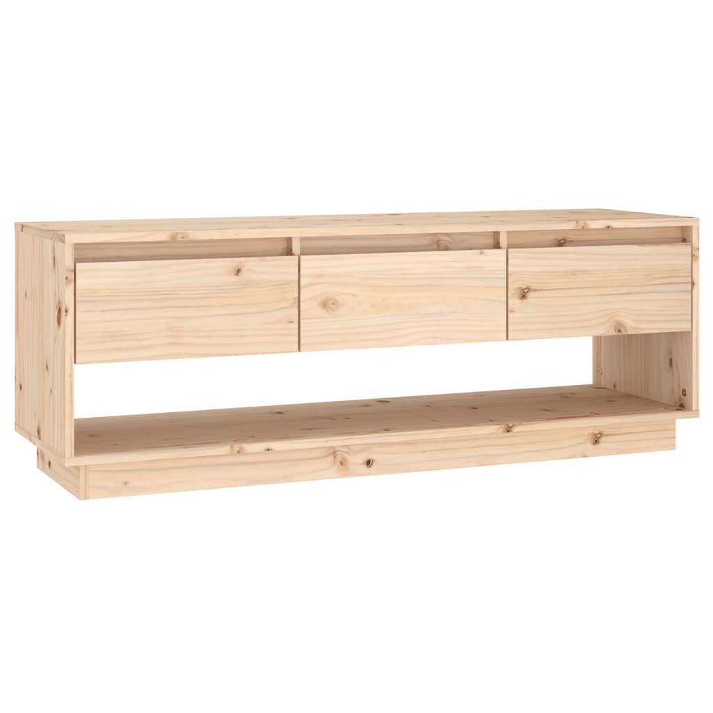 NNEVL TV Cabinet 110.5x34x40 cm Solid Wood Pine-1