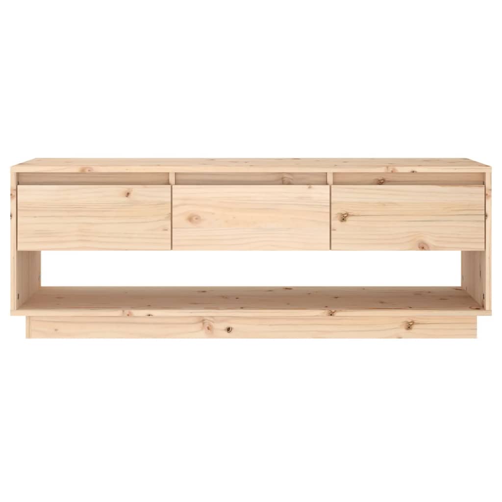 NNEVL TV Cabinet 110.5x34x40 cm Solid Wood Pine-2