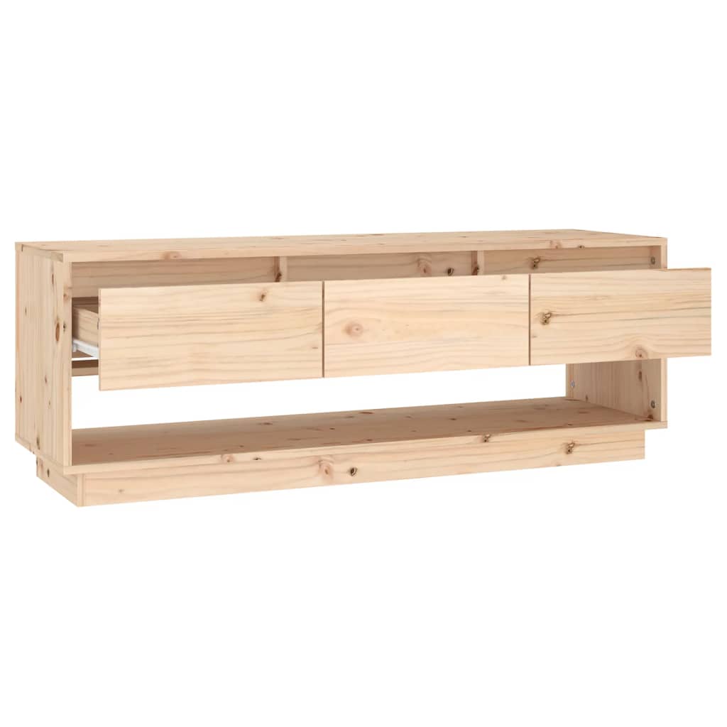 NNEVL TV Cabinet 110.5x34x40 cm Solid Wood Pine-3