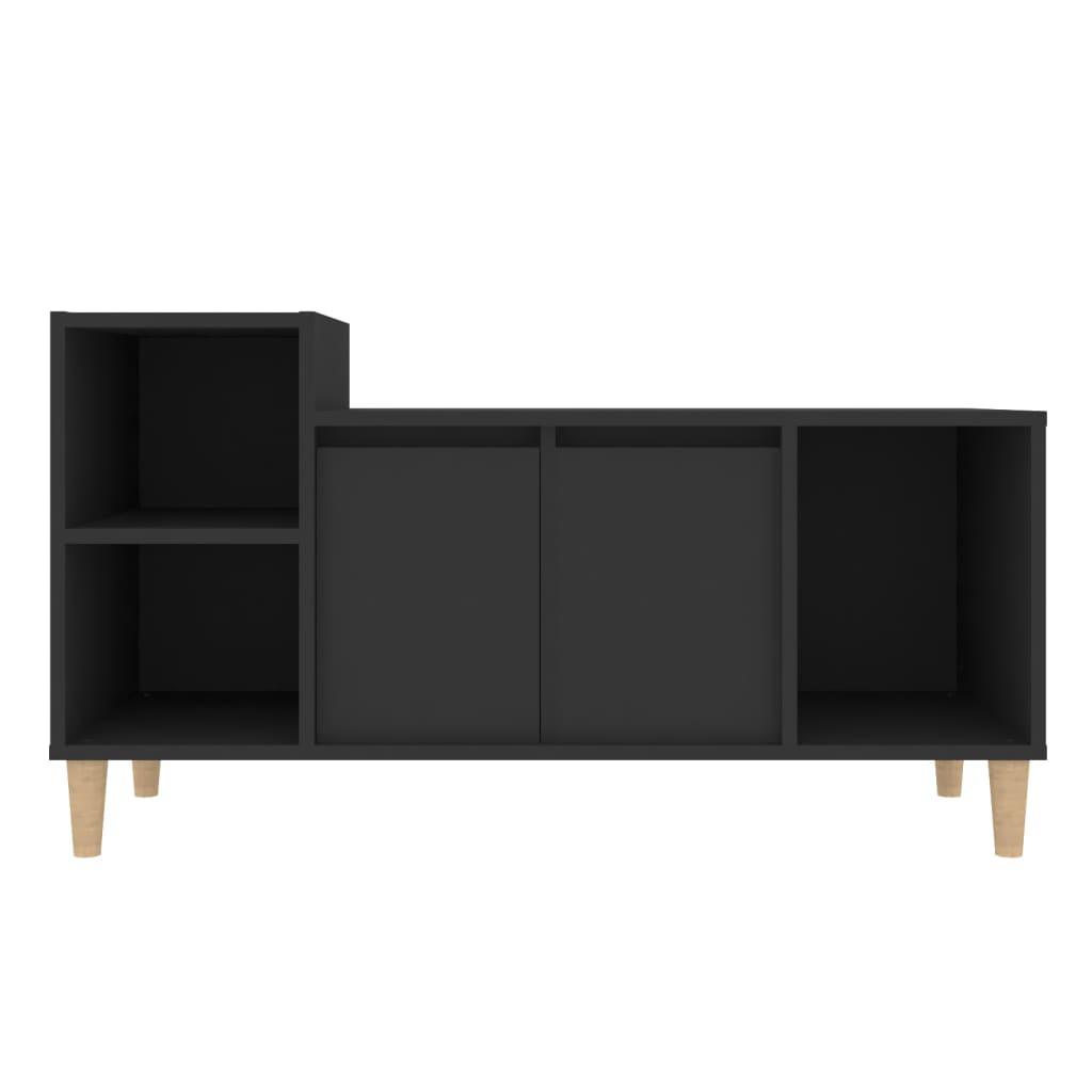 NNEVL TV Cabinet Black 100x35x55 cm Engineered Wood