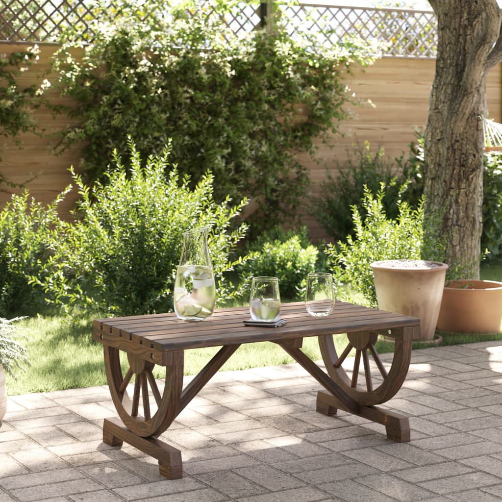 NNEVL Garden Coffee Table 90x50x40 cm Solid Wood Fir