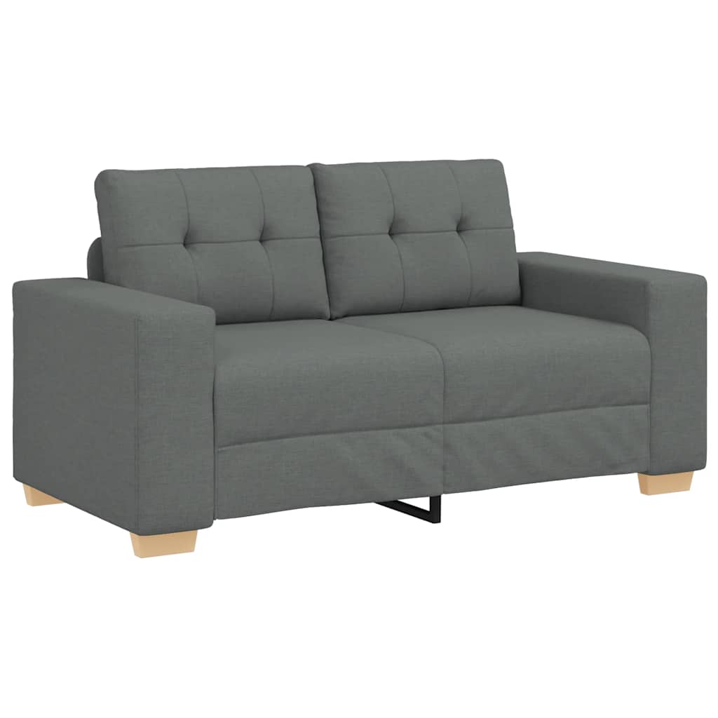 NNEVL Loveseat Sofa Dark Grey 120 cm Fabric