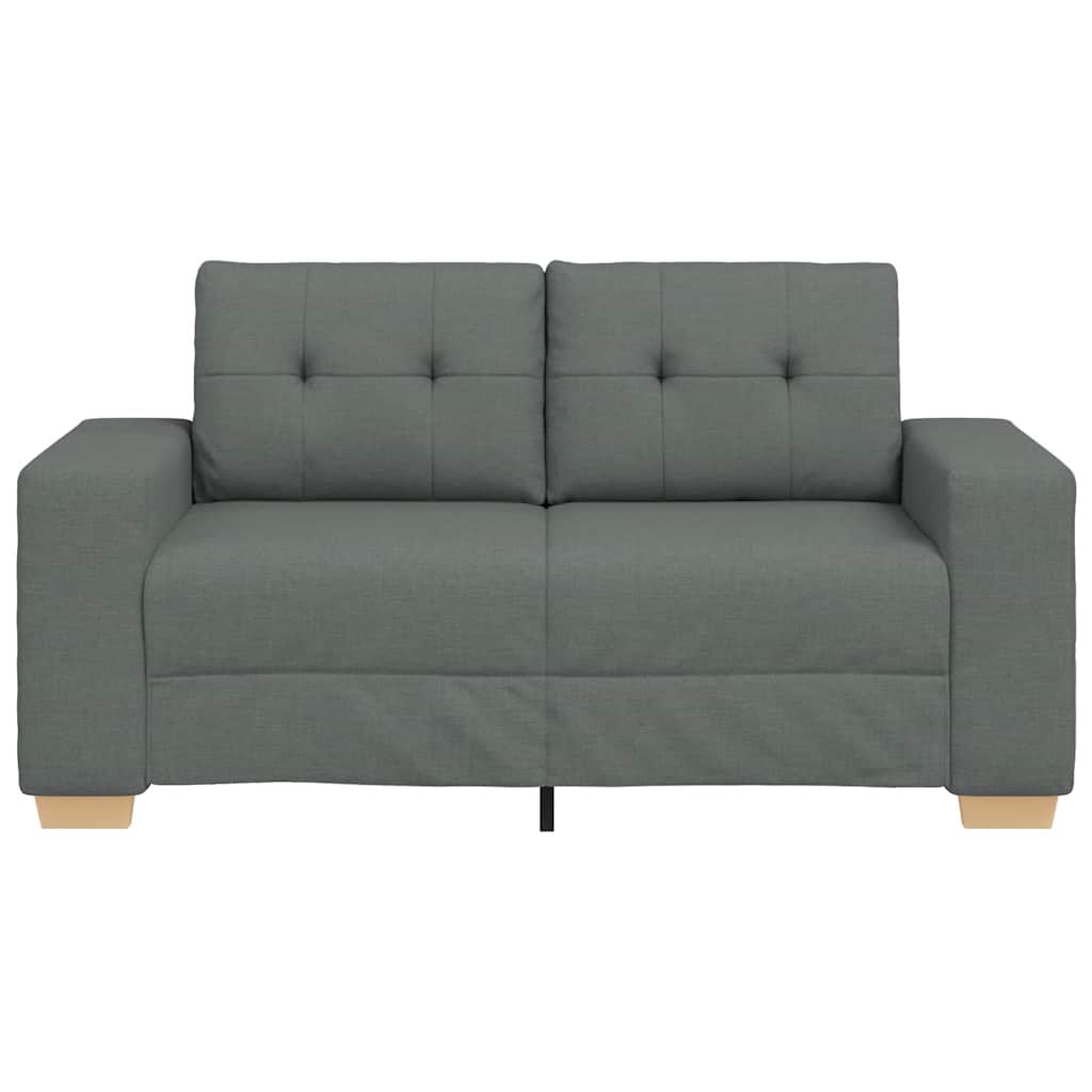 NNEVL Loveseat Sofa Dark Grey 120 cm Fabric