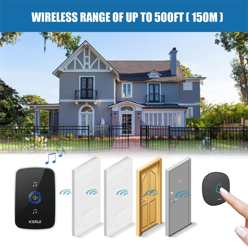 Wireless Waterproof Touch Button Doorbell