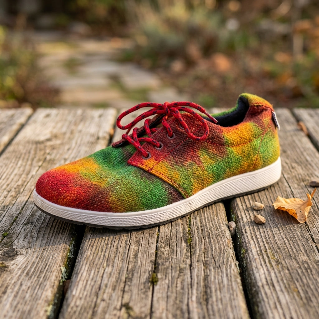 Hemp Sneakers – Organic Hemp Shoes Australia Rasta Tie Dye Lace-Up
