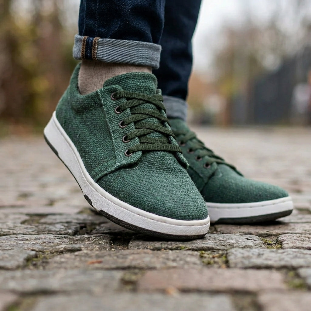 Hemp Sneakers – Organic Green Colour Vegan Shoes Australia