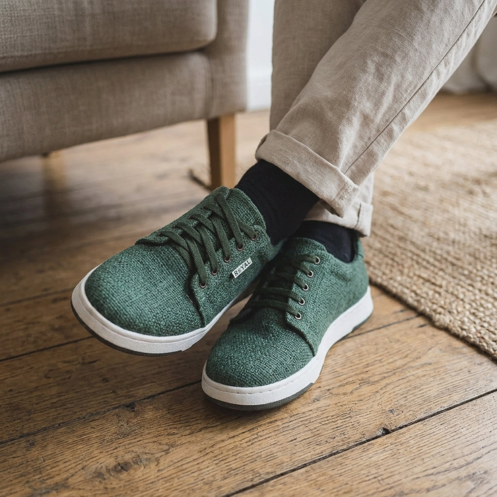 Hemp Sneakers – Organic Green Colour Vegan Shoes Australia