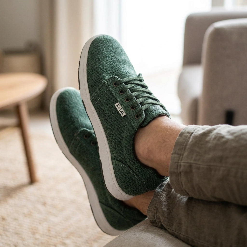 Hemp Sneakers – Organic Green Colour Vegan Shoes Australia