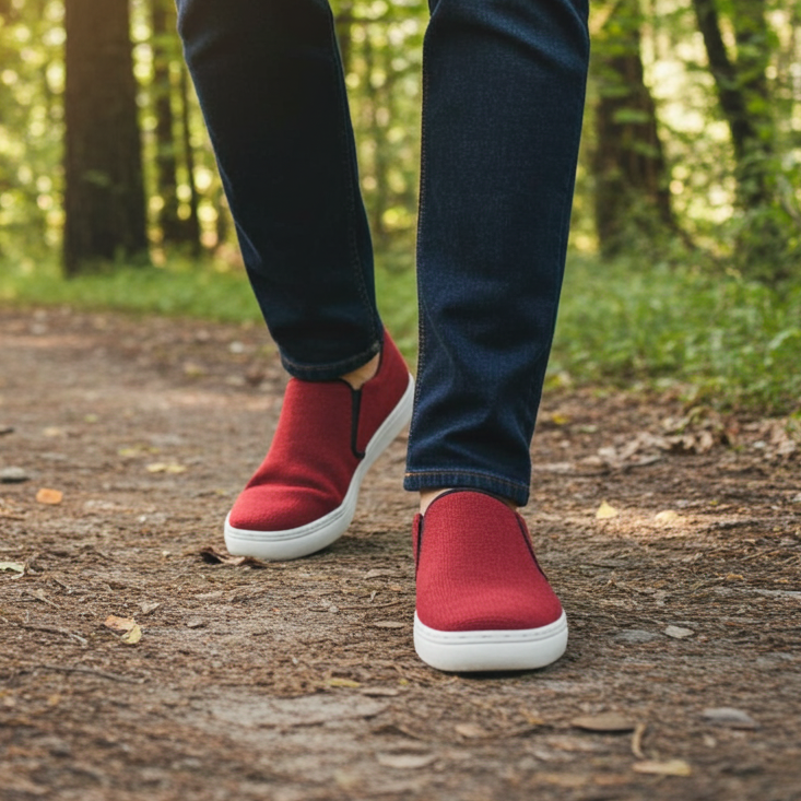 Hemp Slip-On Shoes – Organic Hemp Shoes Australia Rustic Red