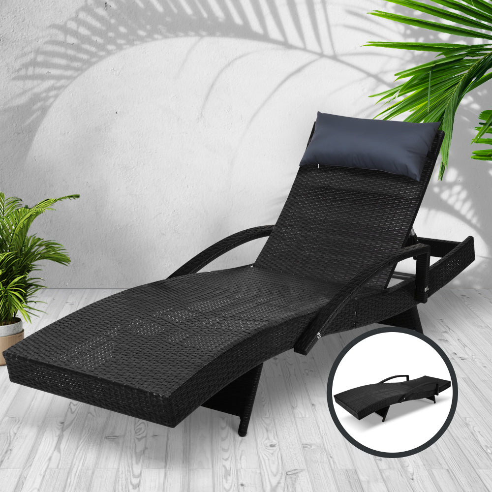 NNEDSZ Outdoor Sun Lounge Furniture Day Bed Wicker Pillow Sofa Set