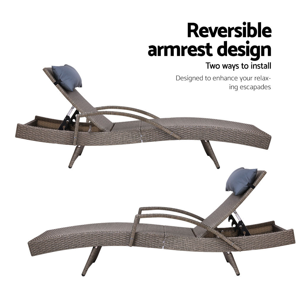 NNEDSZ Outdoor Sun Lounge Furniture Day Bed Wicker Pillow Sofa Set