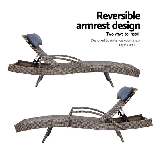 NNEDSZ Outdoor Sun Lounge Furniture Day Bed Wicker Pillow Sofa Set