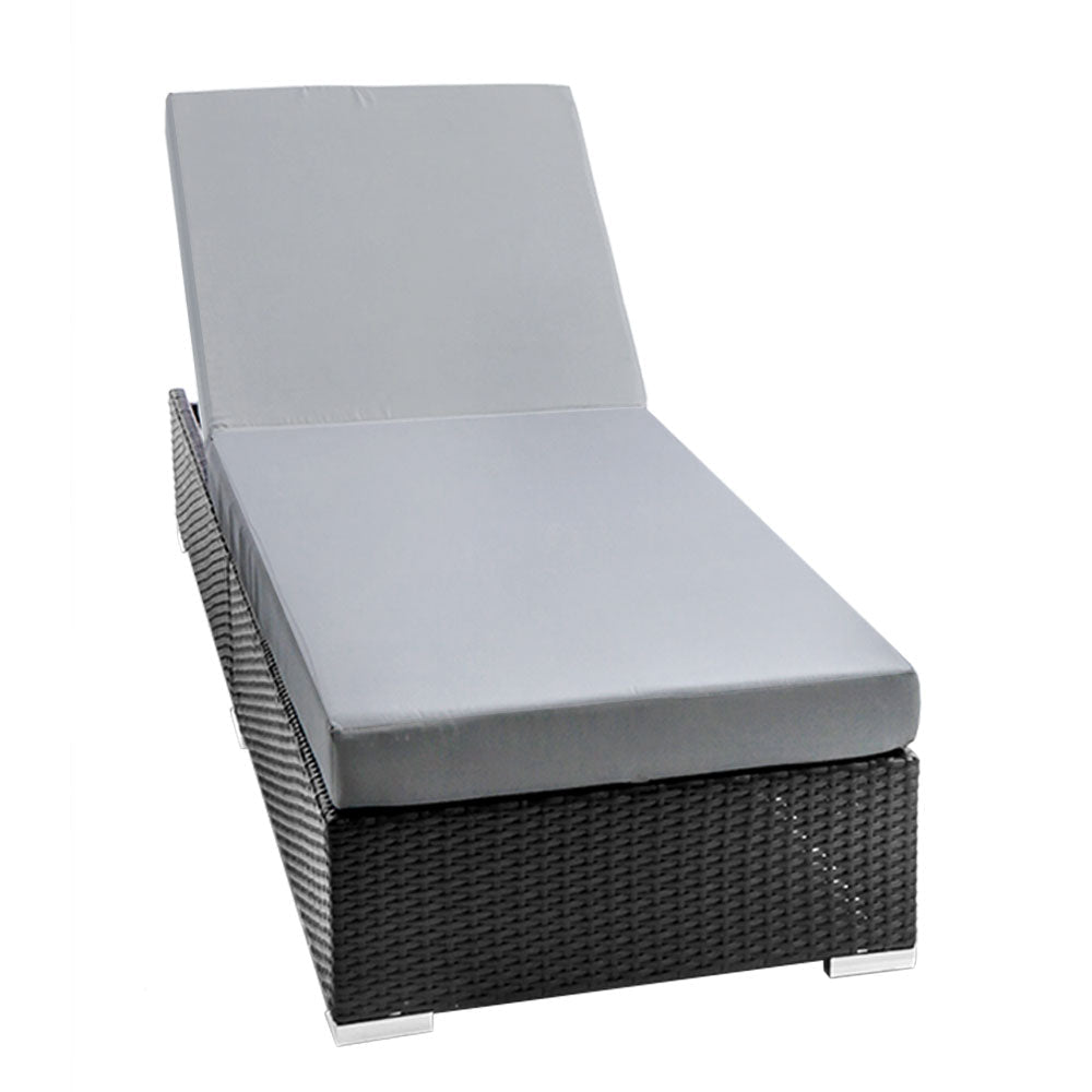 NNEDSZ Sun Lounge Outdoor Furniture Day Bed Wicker Rattan Garden Sofa